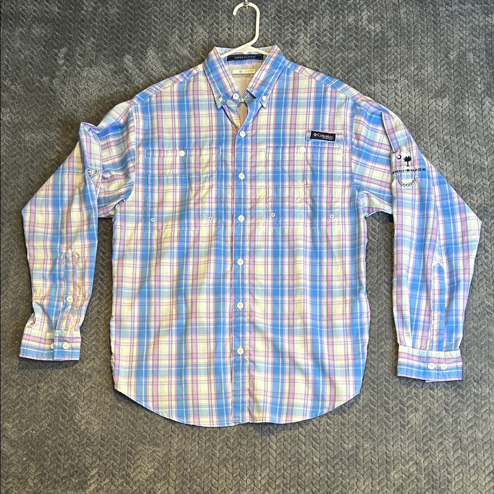 Columbia PFG Men's Super Tamiami Long Sleeve Shirt Size S South Carolina
